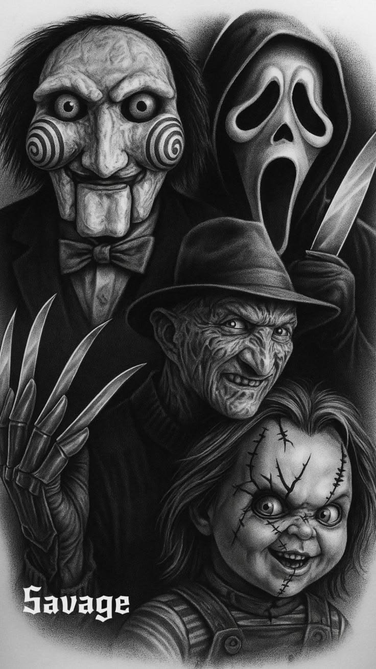 Now booking custom tattoos - horror black and grey work by Ryan Karagory, St. George Utah tattoo artist
